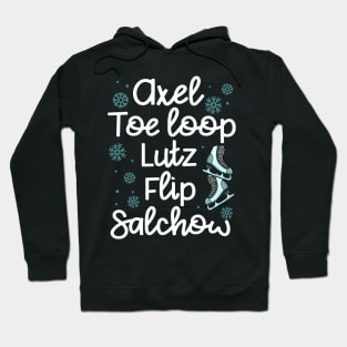 Axel, Toe Loop, Flip, Lutz, Salchow - Figure Skating Gift Hoodie